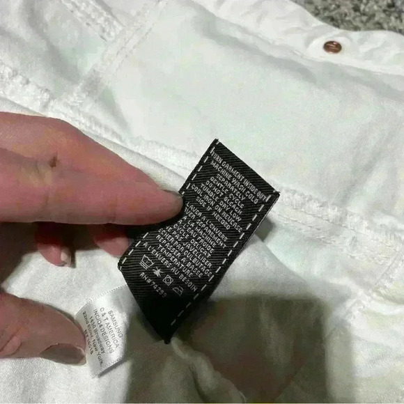 Girls 7 FOR ALL MANKIND White Sleeveless Denim Jean Button Vest - Size Large - Picture 7 of 9